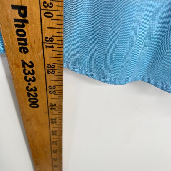 Eton Shirt Men’s 43 17 Dress Button Up Blue Quiet Luxury Old Money Professional - Picture 10 of 11
